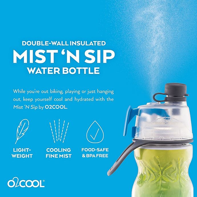 O2Cool Mist 'N Sip Insulated Arctic Squeeze 20oz Water Bottle