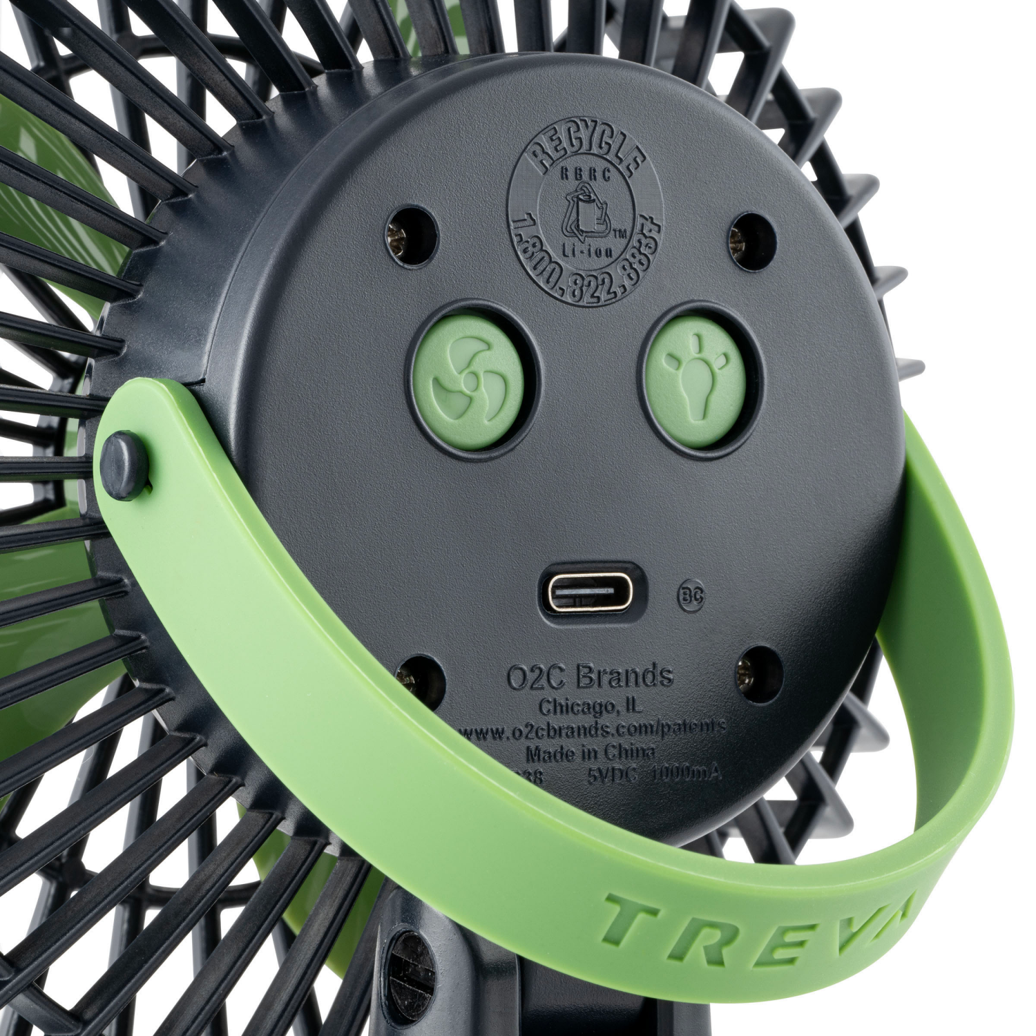 slide 2 of 7, 5 Inch Rechargeable Adventure Fan with with Adapter, 1 ct