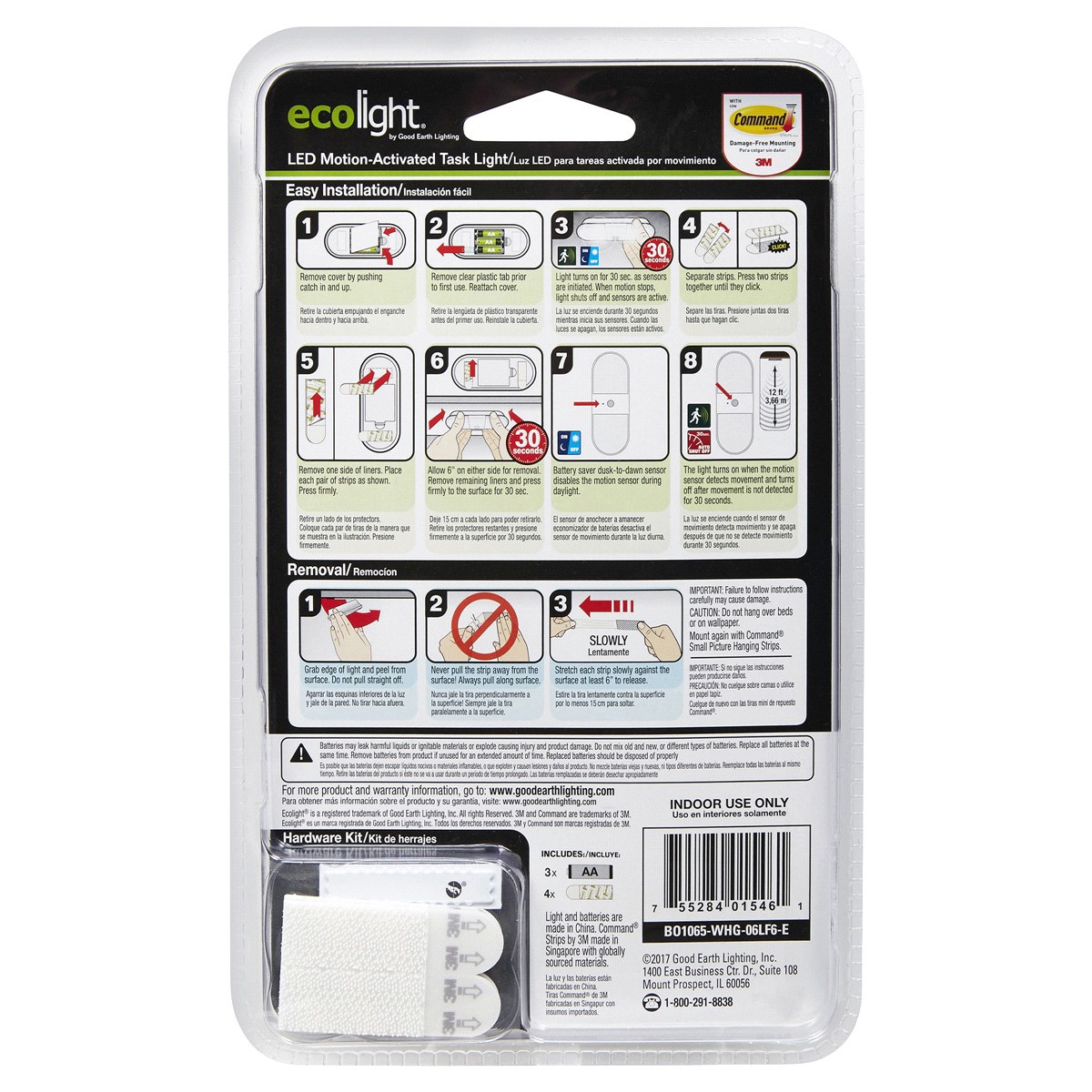 slide 2 of 2, EcoLight 6" Motion Bar, 6 in