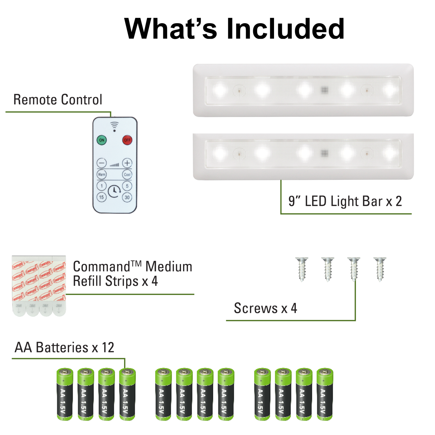 slide 2 of 5, Ecolight 9" Battery CCT Bars With Remote, 9 in