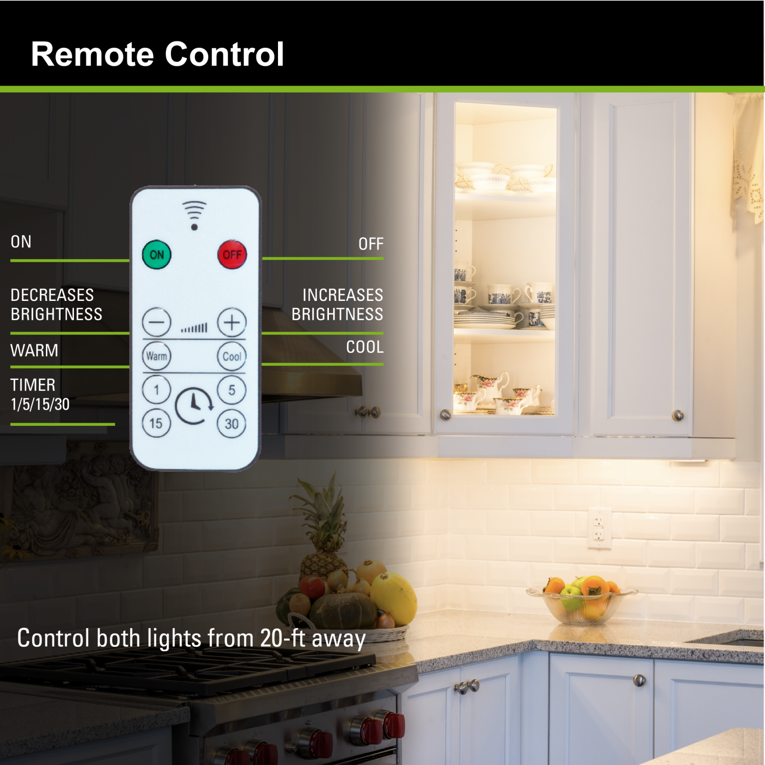 slide 3 of 5, Ecolight 9" Battery CCT Bars With Remote, 9 in
