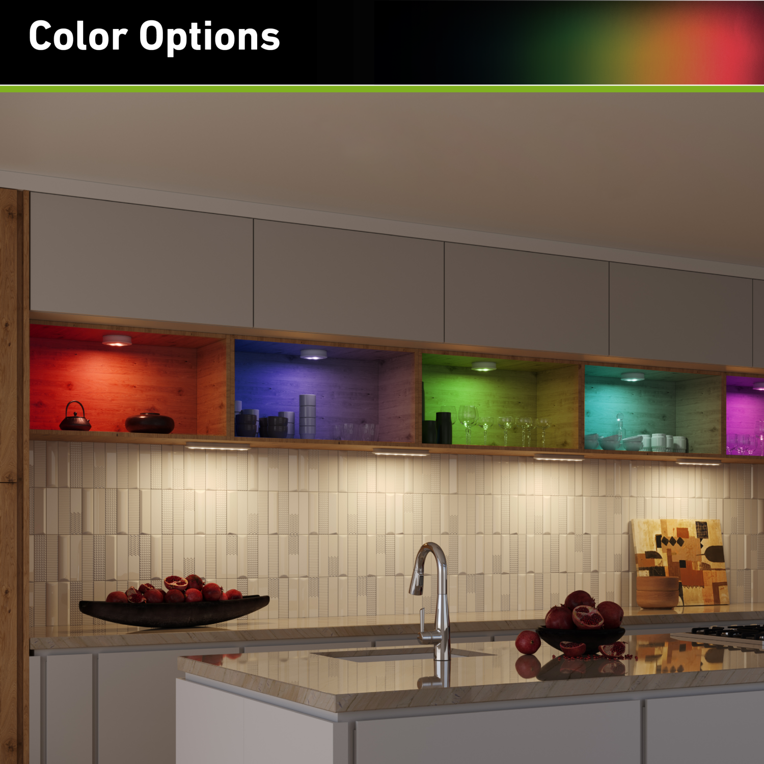 slide 4 of 5, Ecolight 6 Pack Puck RGB Kit, 6 ct