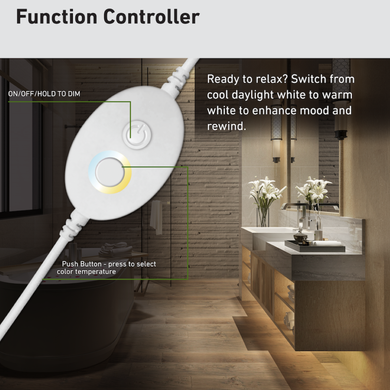 slide 5 of 5, Good Earth Lighting 6 Foot CCT Tape Light, 6 ft