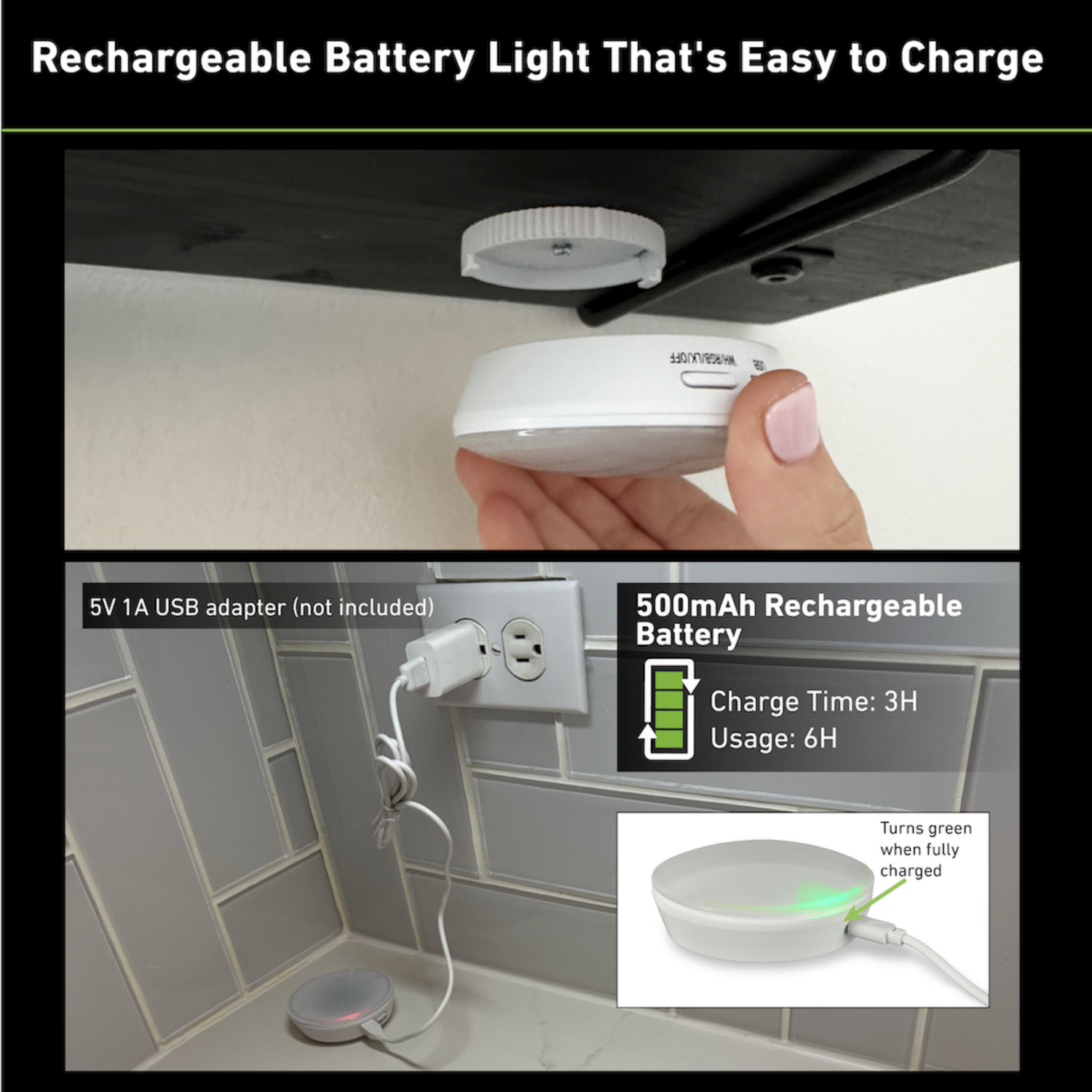 slide 4 of 4, Ecolight 3 Pack 3" RGB Puck Kit, 3 ct