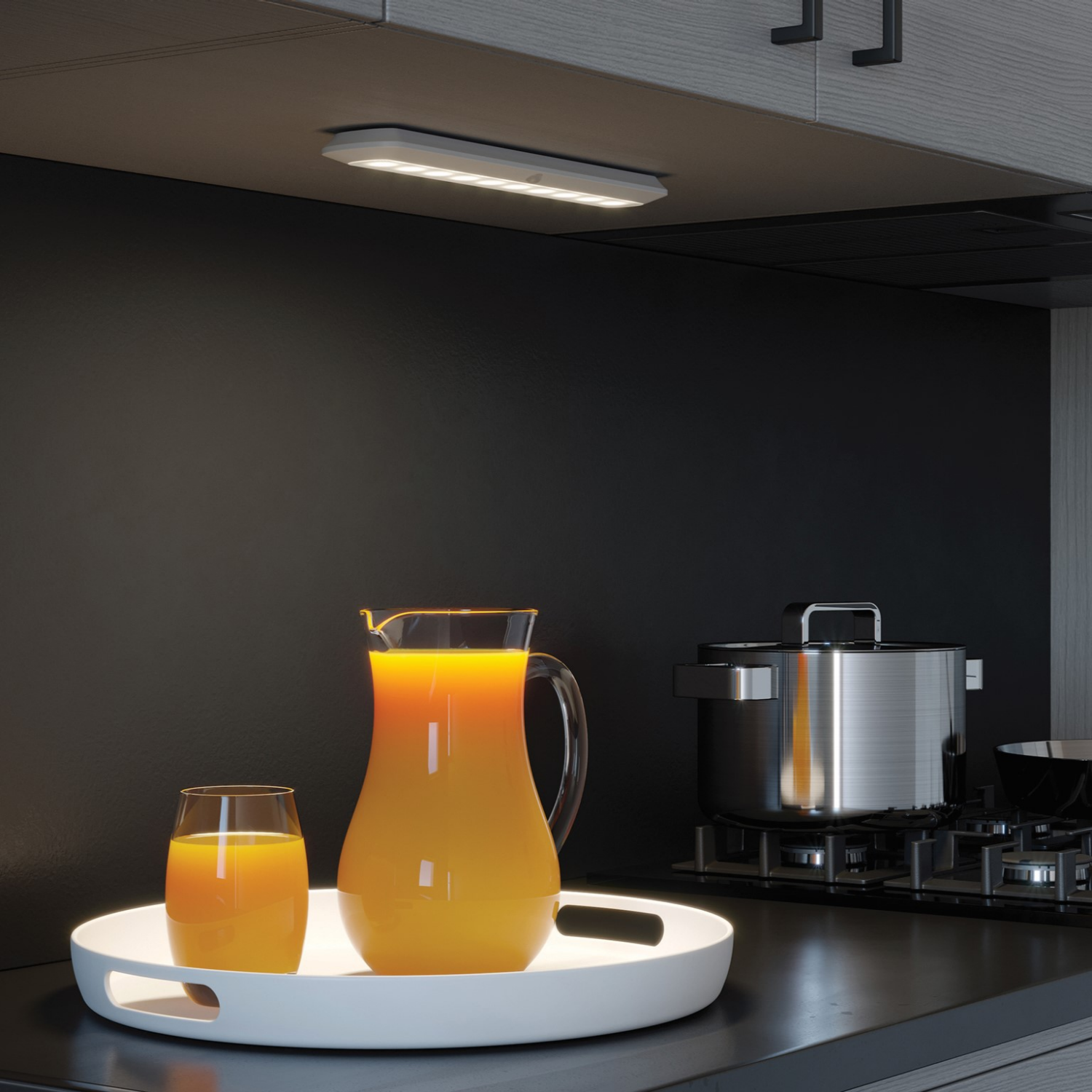 slide 3 of 3, Good Earth Lighting 12" LED Bar Light, Motion Activated, Rechargeable, 12 in