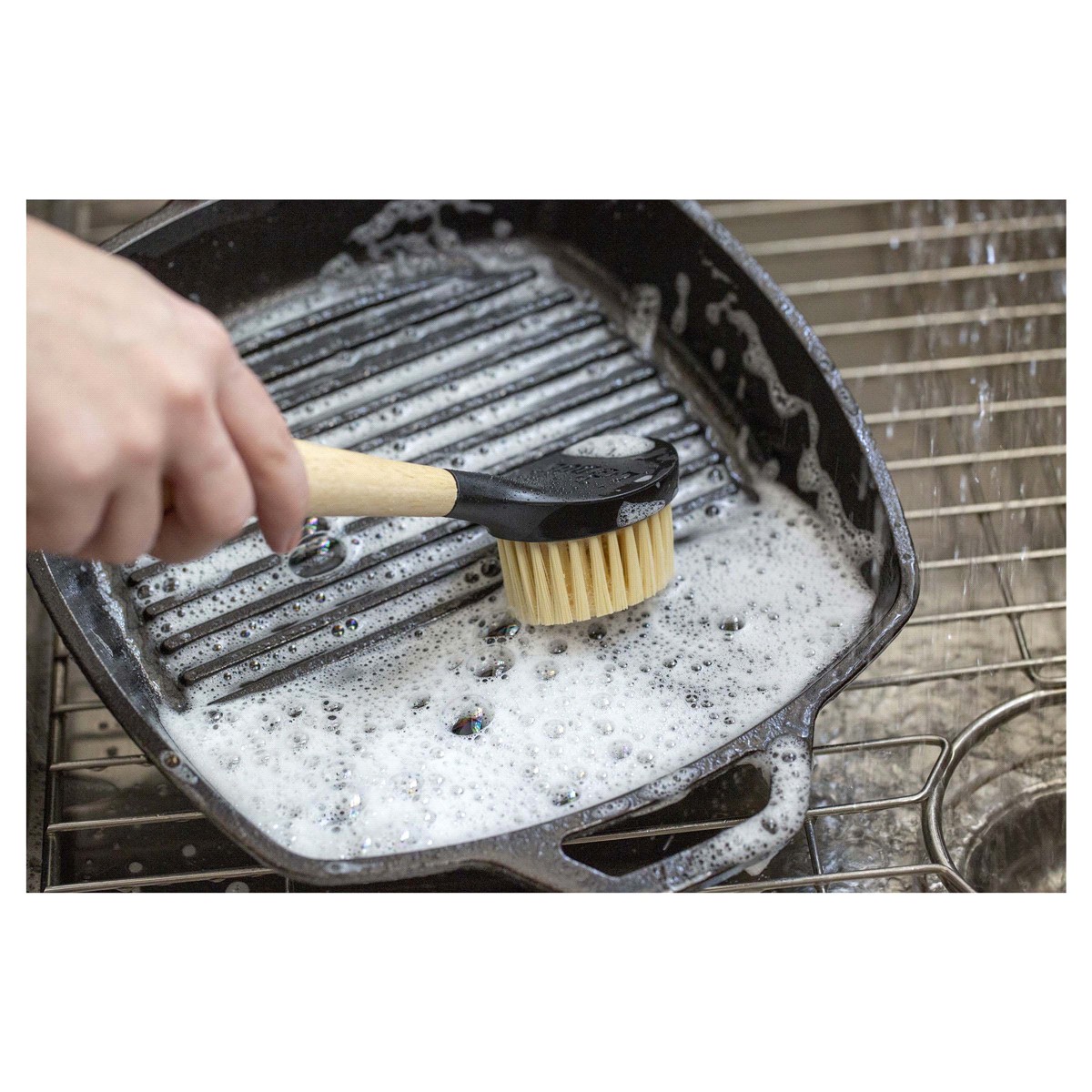 slide 2 of 2, Lodge Cast Iron 10 Inch Scrub Brush 1 ea, 1 ct