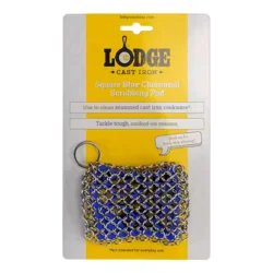 Lodge Cast Iron Blue Chainmail Square Scrubbing Pad 1 Each