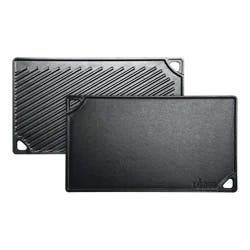 Lodge inch Double Play Cast Iron Reversible Grill/Griddle, 16.75 x 9.5"