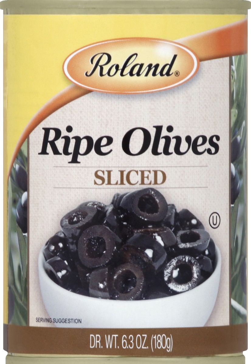 slide 2 of 2, Roland Sliced Black Olives, 6.3 oz