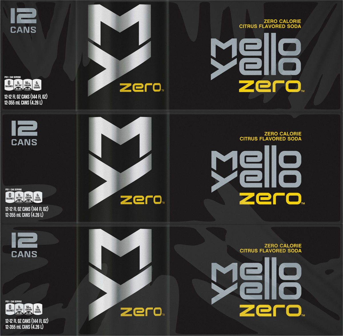 slide 4 of 9, Mello Yello Zero Sugar Fridge Pack Cans, , 3 Sets - 3 ct, 3 ct