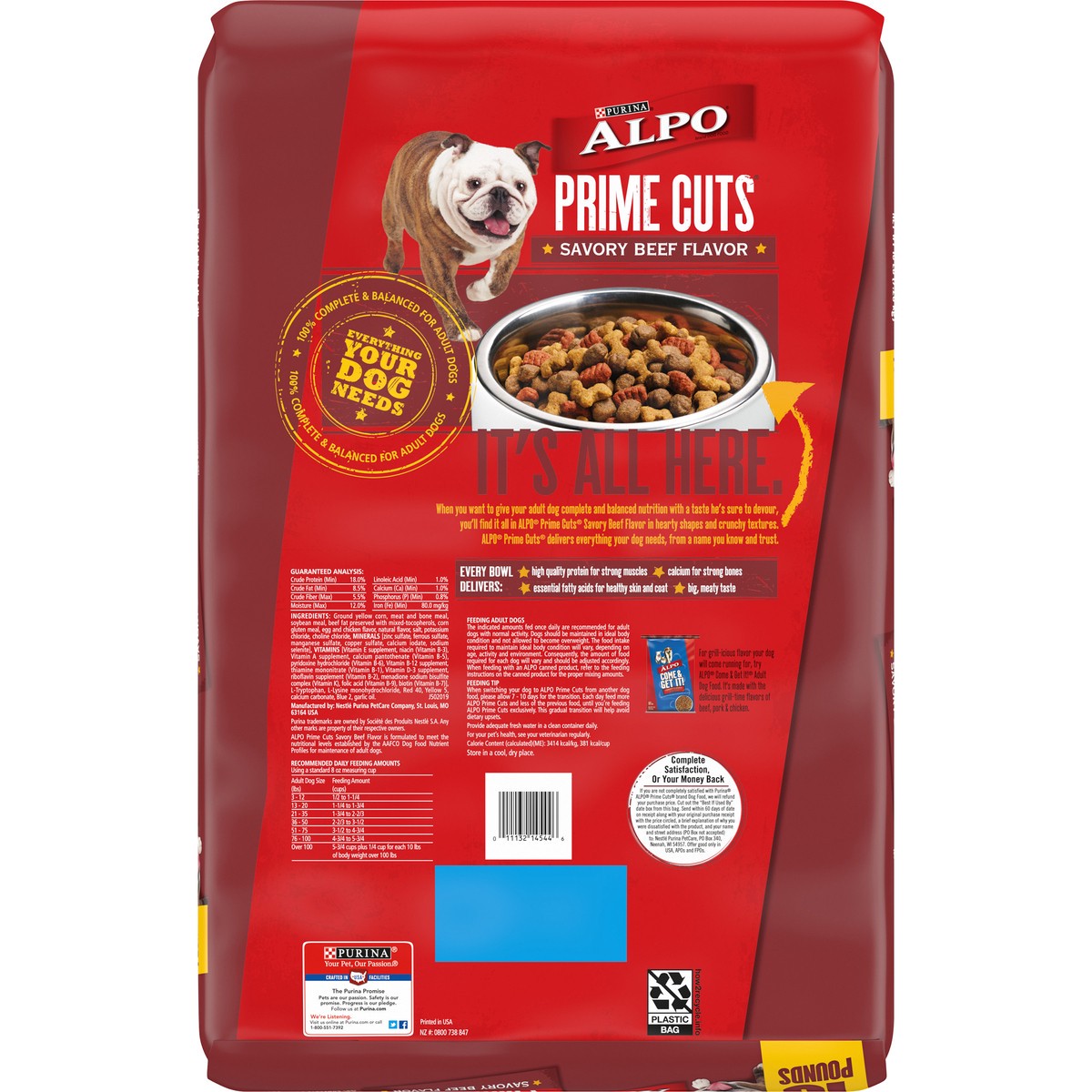 slide 2 of 8, ALPO Purina ALPO Dry Dog Food, Prime Cuts Savory Beef Flavor, 16 lb