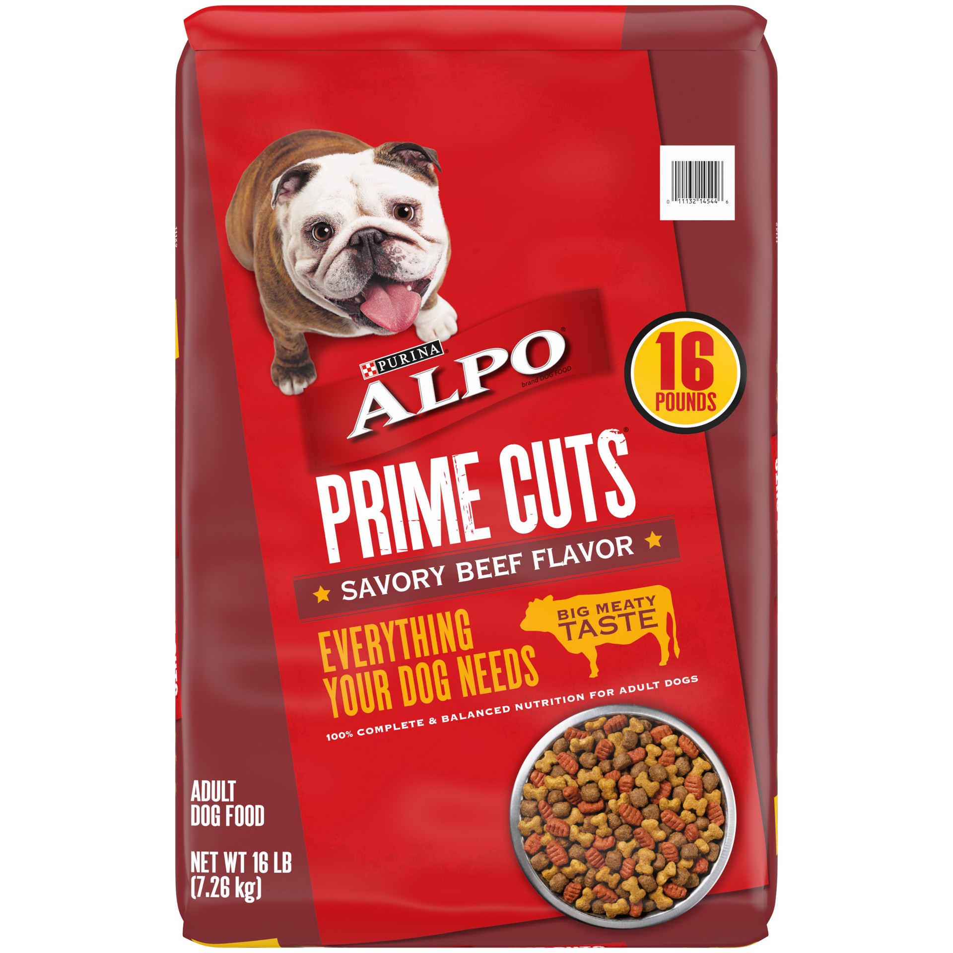 slide 1 of 8, ALPO Purina ALPO Dry Dog Food, Prime Cuts Savory Beef Flavor, 16 lb