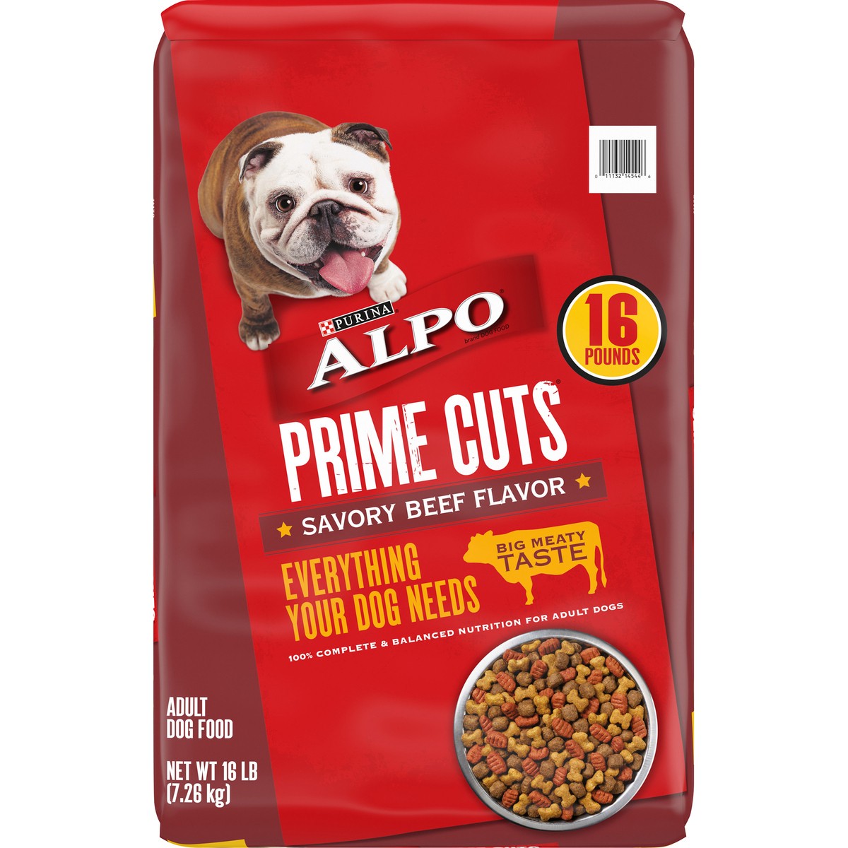 slide 1 of 8, ALPO Purina ALPO Dry Dog Food, Prime Cuts Savory Beef Flavor - 16 lb. Bag, 16 lb