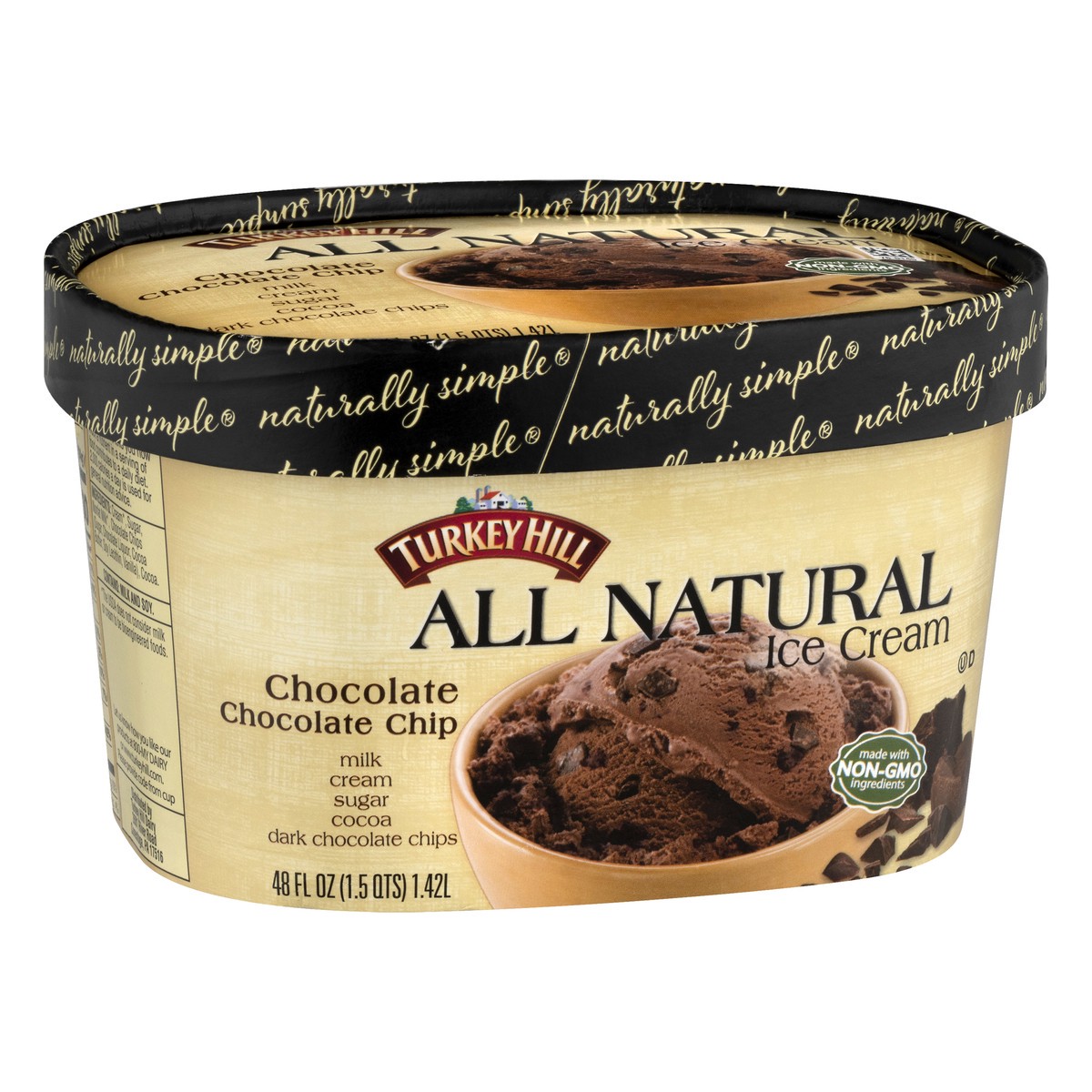 slide 7 of 10, Turkey Hill Chocolate Chocolate Chip, 48 fl oz