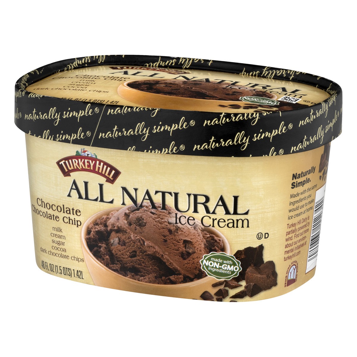 slide 9 of 10, Turkey Hill Chocolate Chocolate Chip, 48 fl oz