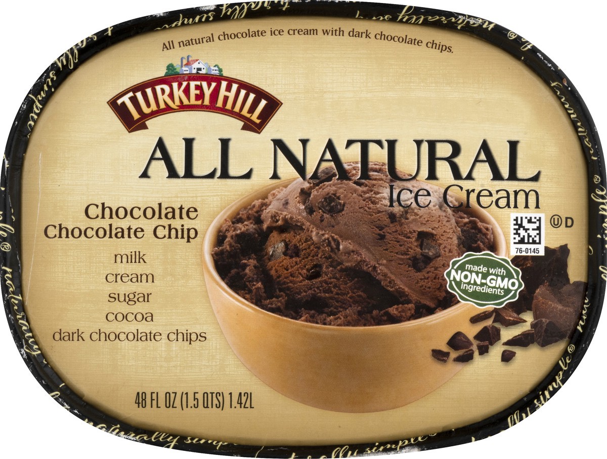 slide 10 of 10, Turkey Hill Chocolate Chocolate Chip, 48 fl oz