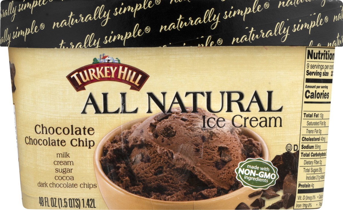 slide 5 of 10, Turkey Hill Chocolate Chocolate Chip, 48 fl oz