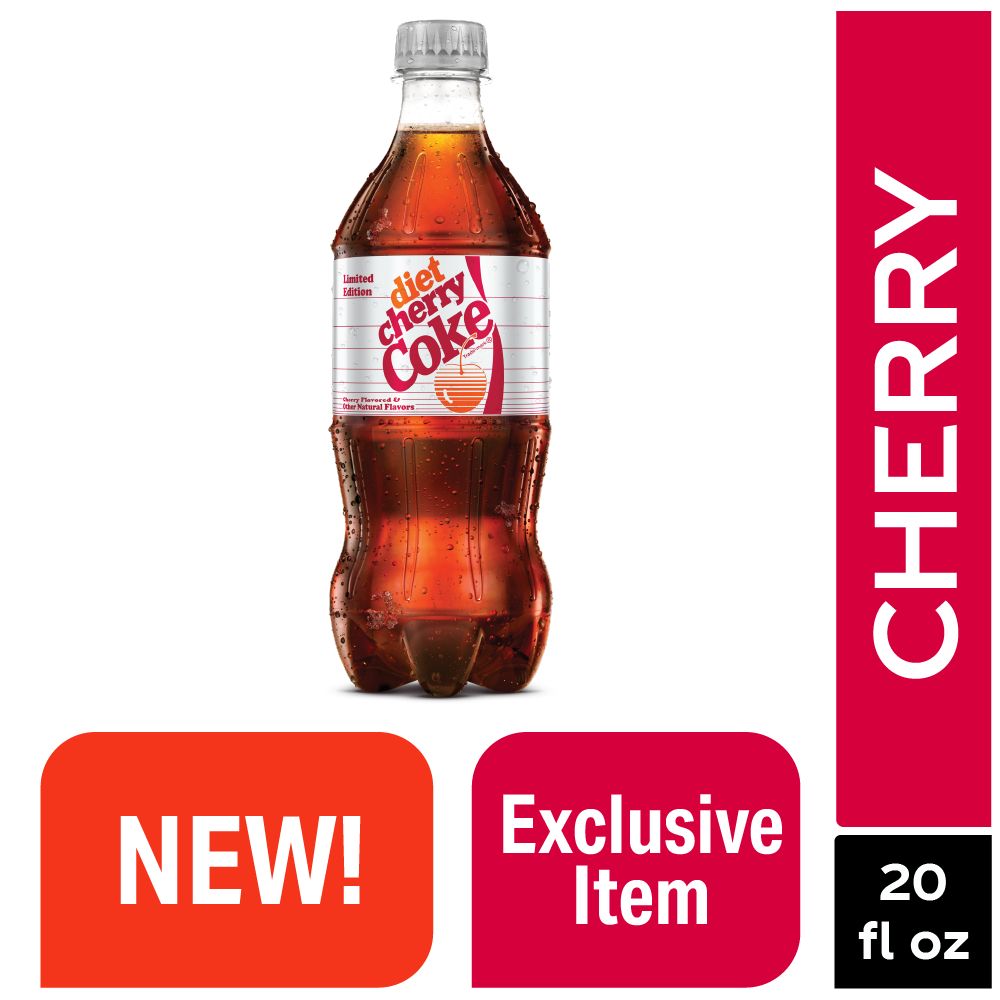 slide 1 of 5, Coca-Cola Diet Cherry - 20 oz, 20 oz