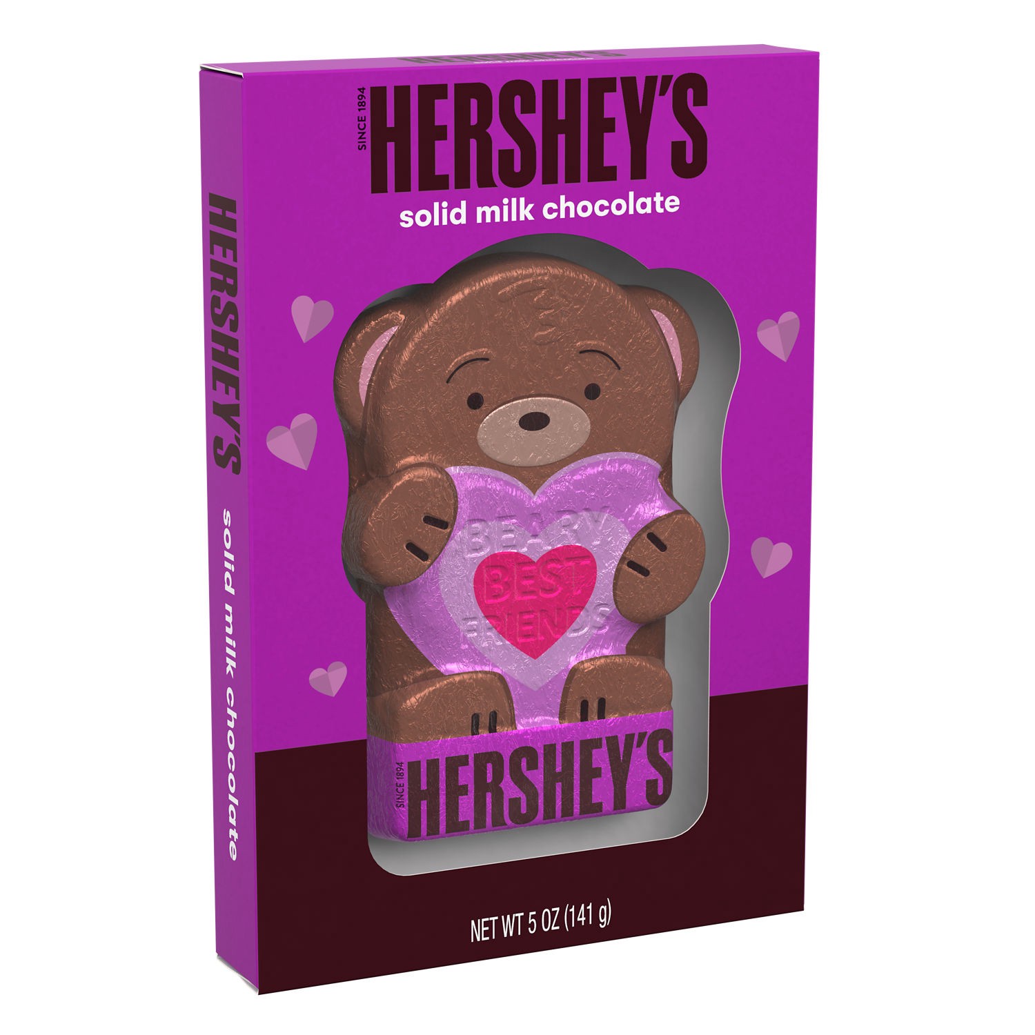 slide 1 of 4, Hershey's Beary Best Friends Milk Chocolate Candy, Valentine's Day, 5 oz, Gift Box, 5 oz