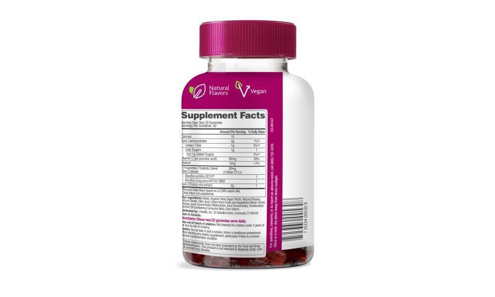 slide 2 of 4, UP4 Probiotics UP4 Probiotic + Prebiotic Vegan Gummies - Mixed Berry - 60ct, 60 ct