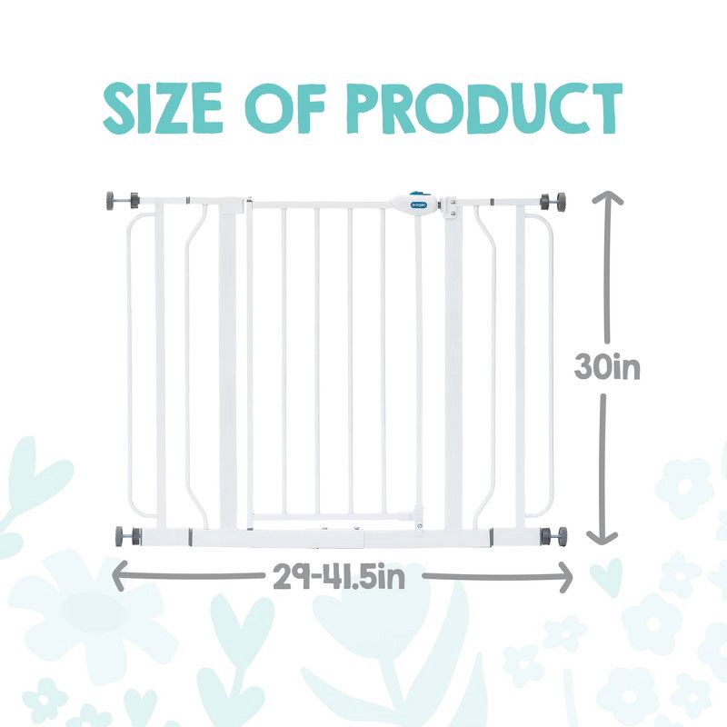 slide 5 of 5, Regalo Wall Safe Extra Wide Walk Through Safety Baby Gate 29"-41.5" - White, 1 ct