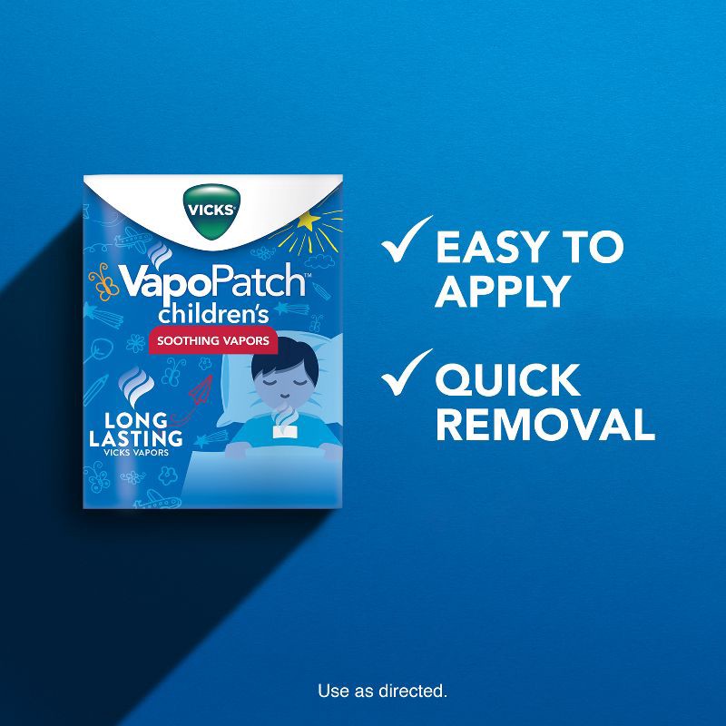 slide 8 of 9, Vicks Children's VapoPatch with Long Lasting Soothing Vapors - Menthol - 5ct, 5 ct