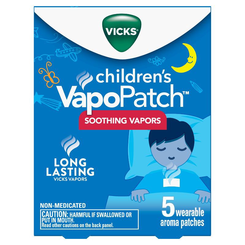 slide 1 of 9, Vicks Children's VapoPatch with Long Lasting Soothing Vapors - Menthol - 5ct, 5 ct