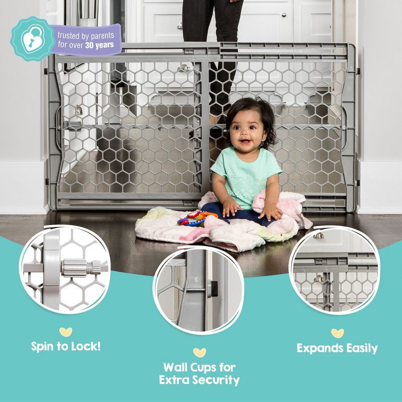 slide 2 of 6, Regalo Plastic Expandable Safety Gate, 1 ct