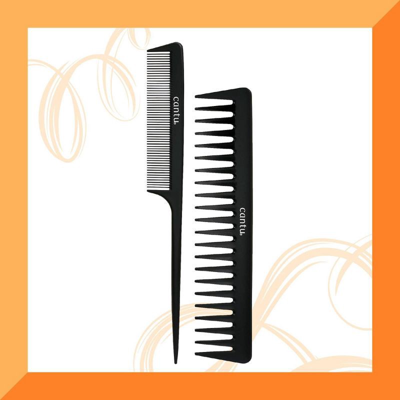 slide 2 of 5, Cantu Style Carbon Fiber Combs - 2ct, 2 ct