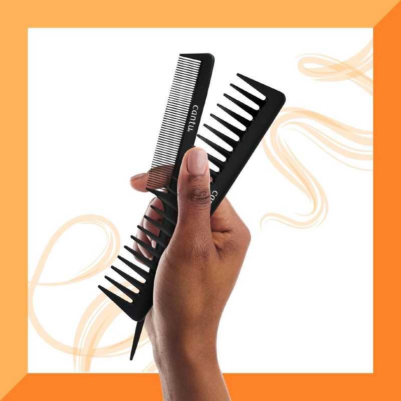 slide 4 of 5, Cantu Style Carbon Fiber Combs - 2ct, 2 ct