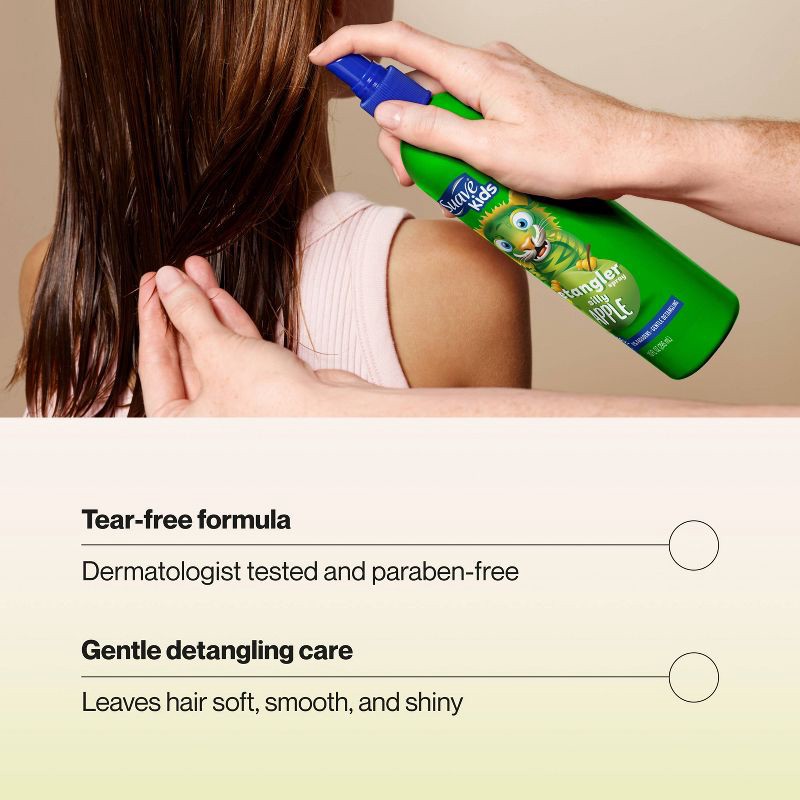 slide 4 of 10, Suave Kids Detangler Spray For Tear-Free Styling Silly Apple - 10 fl oz, 10 fl oz