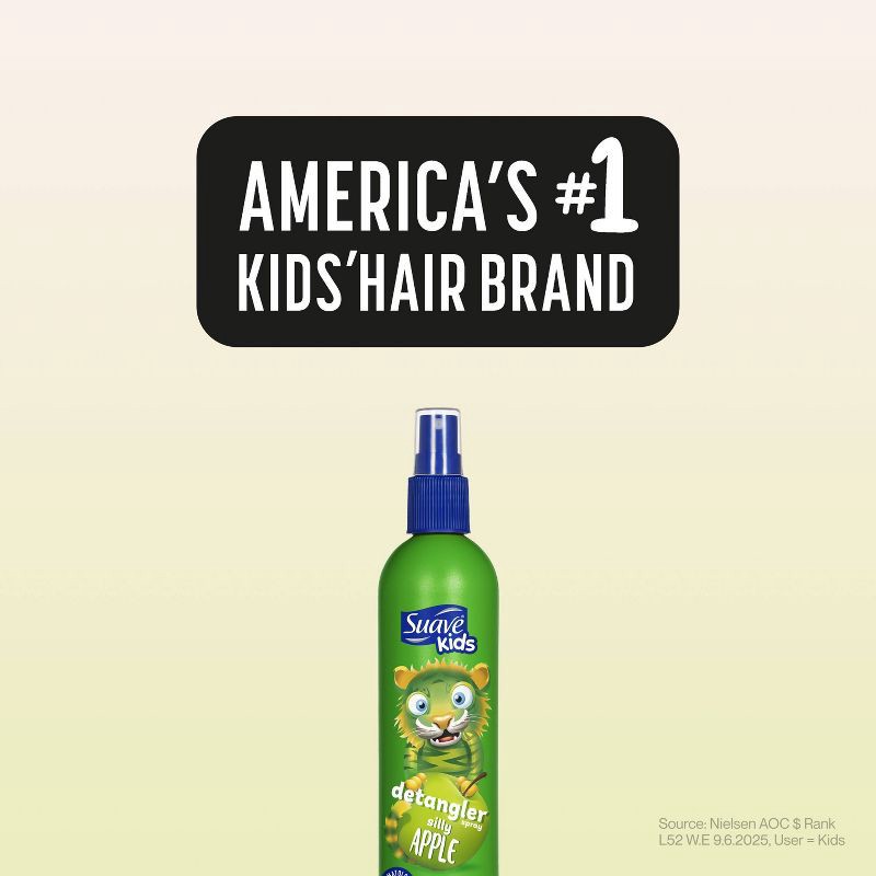 slide 9 of 10, Suave Kids Detangler Spray For Tear-Free Styling Silly Apple - 10 fl oz, 10 fl oz