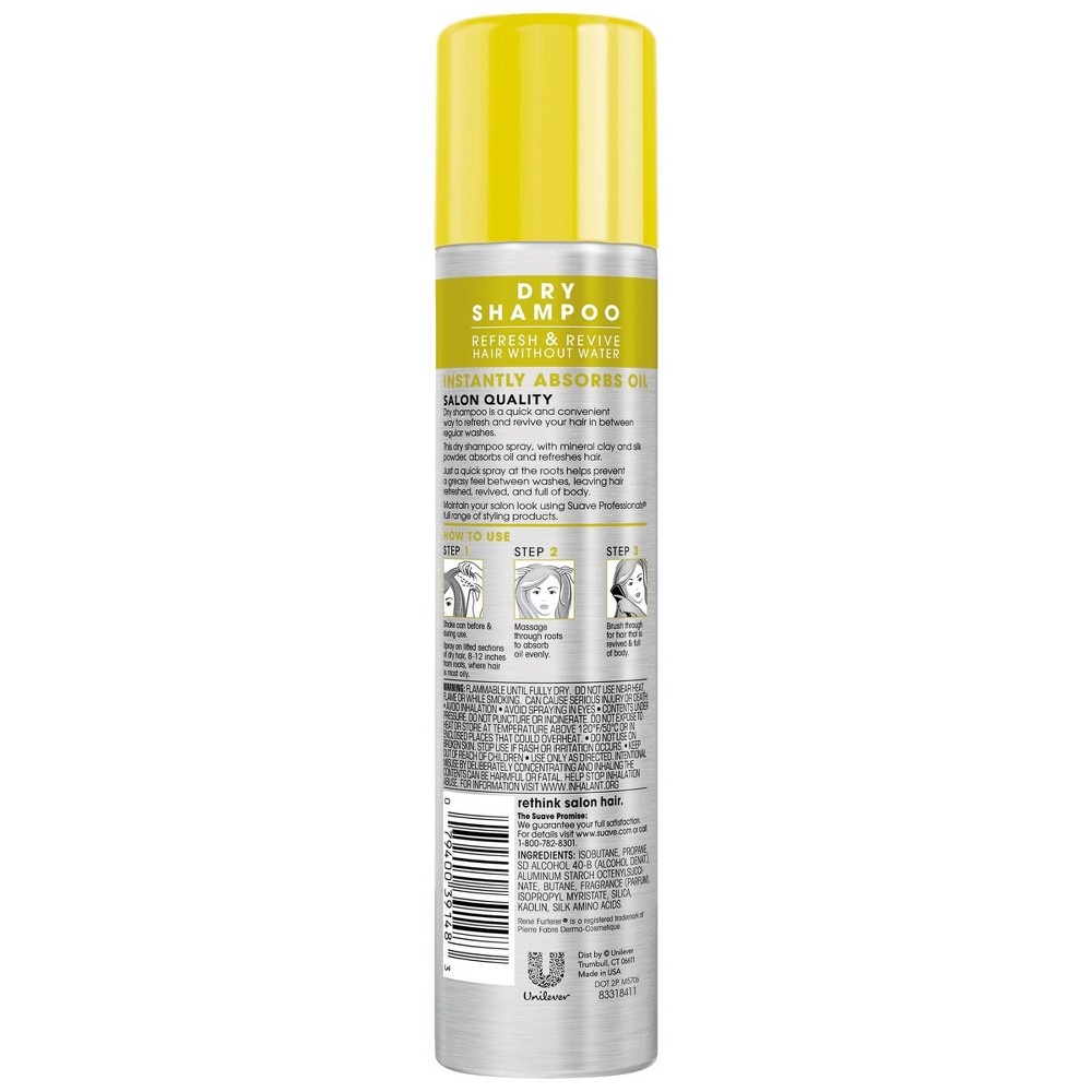 slide 4 of 5, Suave Professionals Refresh & Revive Dry Shampoo Twin Pack, 4.3 oz, 2 ct