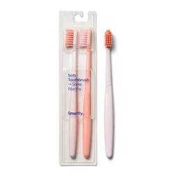 Manual Toothbrush - 2ct - Pink - Smartly™