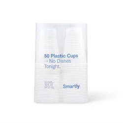 Clear Disposable Cup - 16 fl oz - 50ct - Smartly™