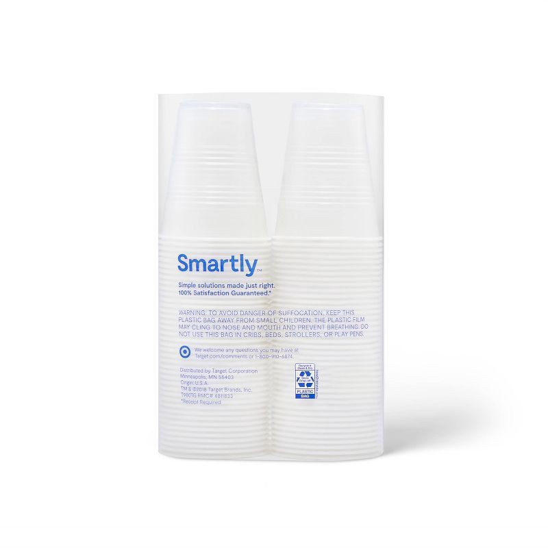 Clear Disposable Cup - 9 Fl Oz - 80ct - Smartly™ : Target