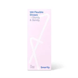 Plastic Straws Disposable Tableware - 100ct - Smartly™