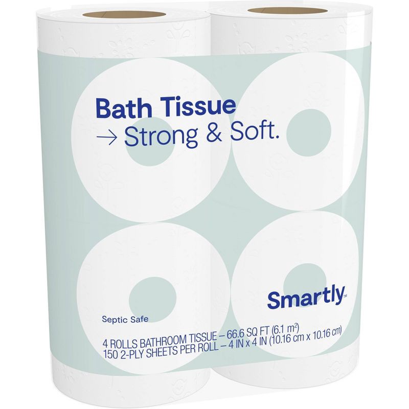 slide 3 of 3, Toilet Paper - 4 Rolls - Smartly™, 4 ct