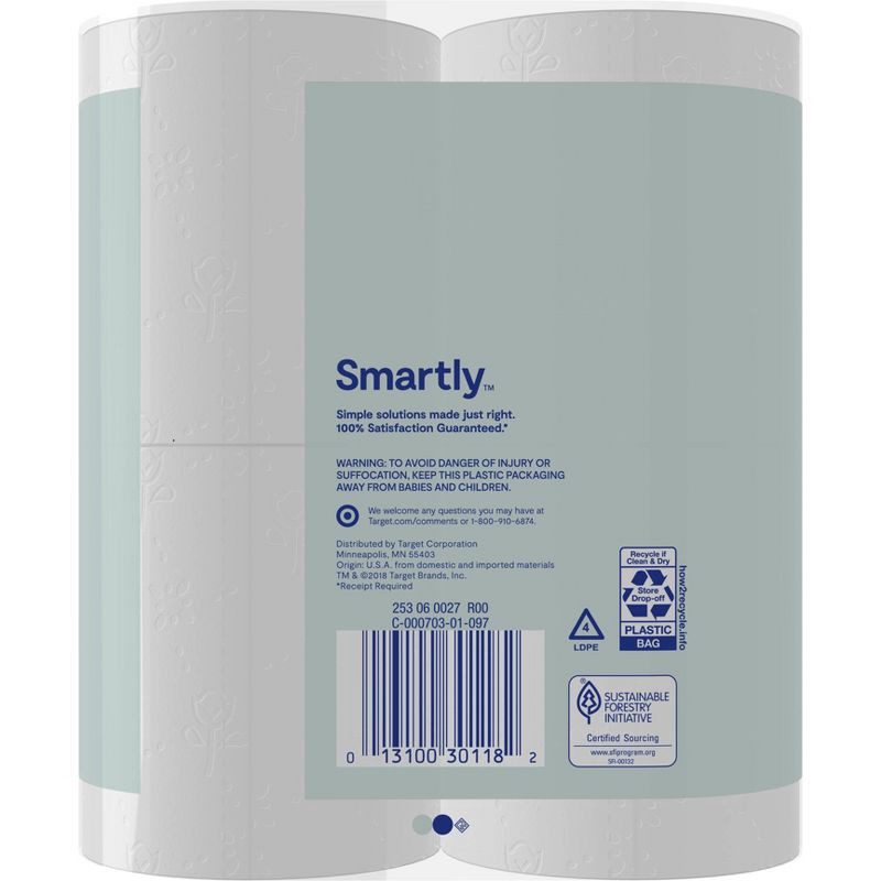 slide 2 of 3, Toilet Paper - 4 Rolls - Smartly™, 4 ct