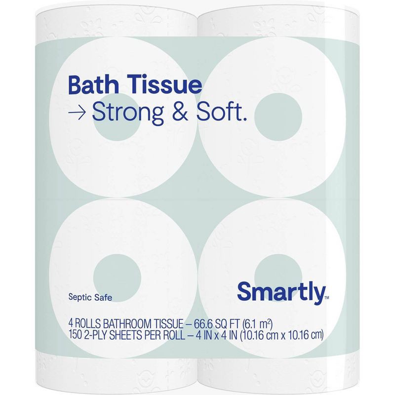 slide 1 of 3, Toilet Paper - 4 Rolls - Smartly™, 4 ct