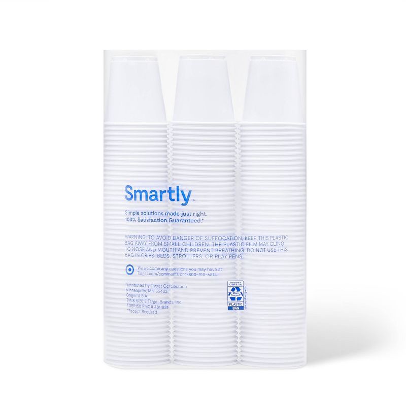 White Disposable Cup - 3 Fl Oz - 150ct - Smartly™ : Target