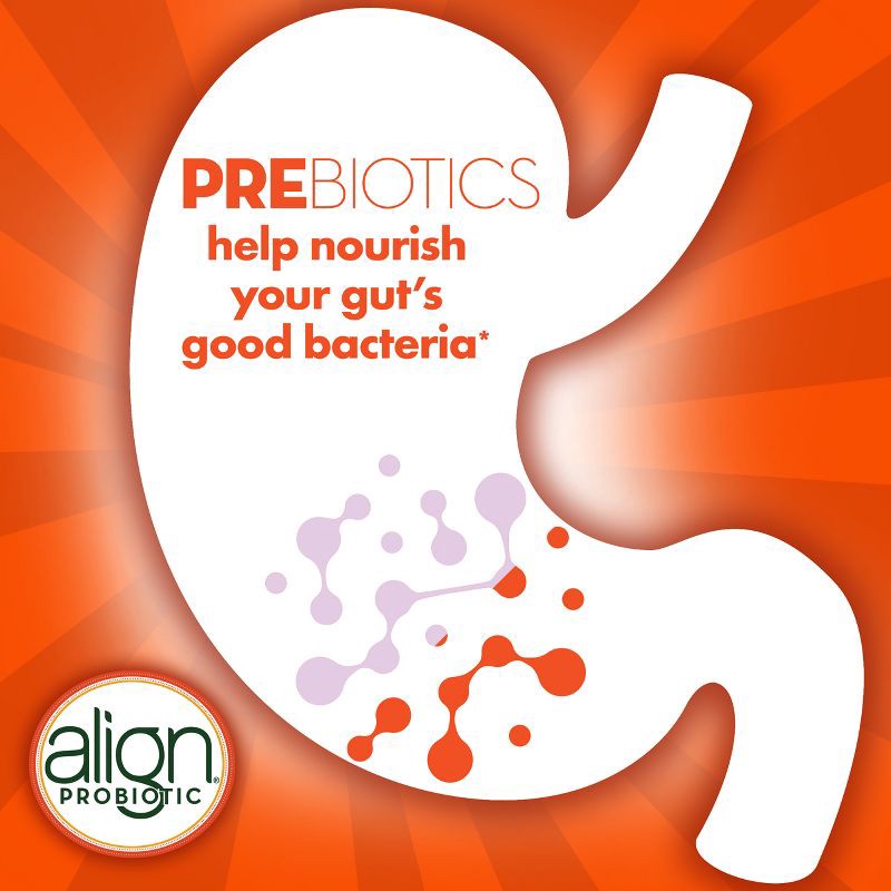 slide 10 of 11, Align DualBiotic Prebiotic & Probiotic Daily Supplement Gummies - Natural Fruit - 60ct, 60 ct