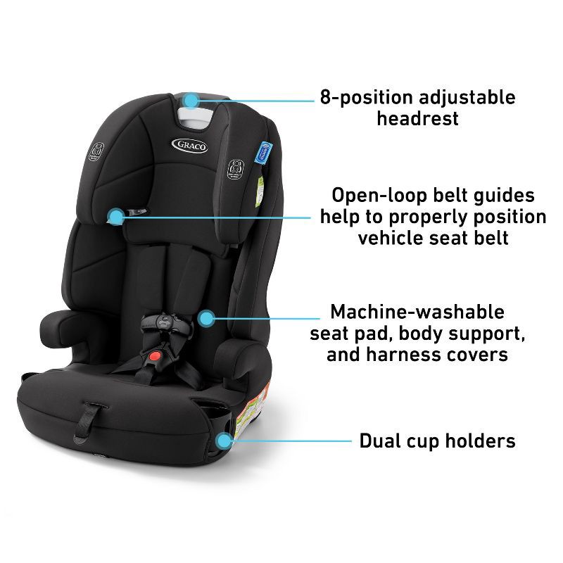 slide 4 of 4, Graco Tranzitions 3-in-1 Harness Booster Car Seat - Proof, 1 ct