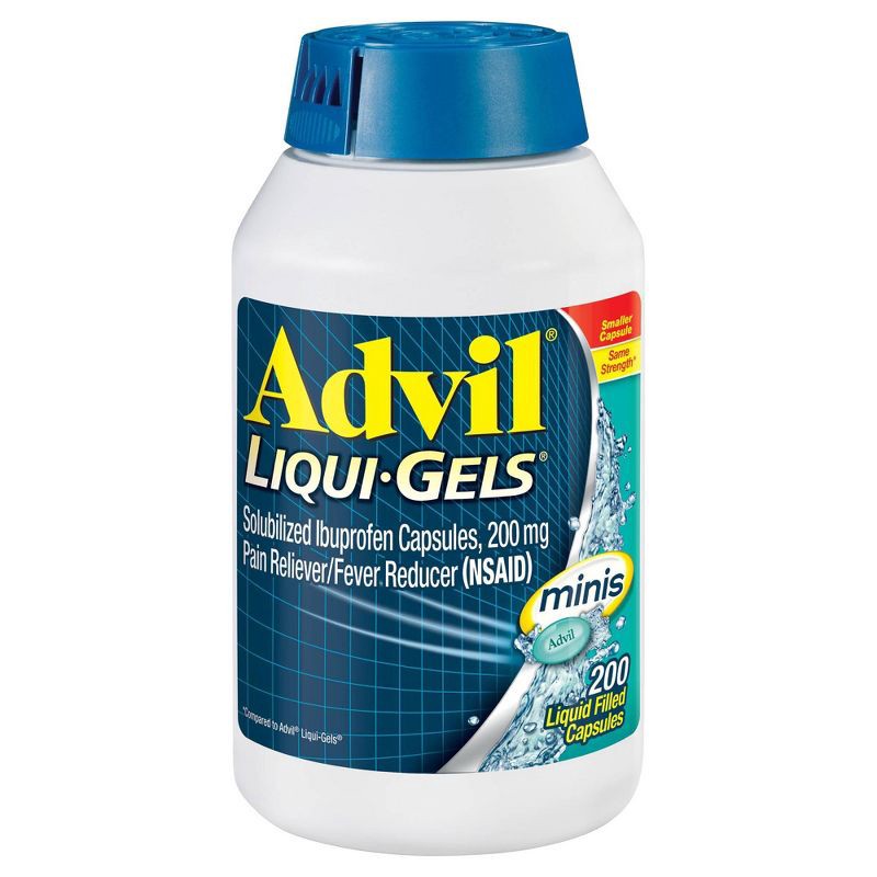 slide 7 of 10, Advil Pain Reliever/Fever Reducer Liqui-Gel Minis - Ibuprofen (NSAID) - 200ct, 200 ct