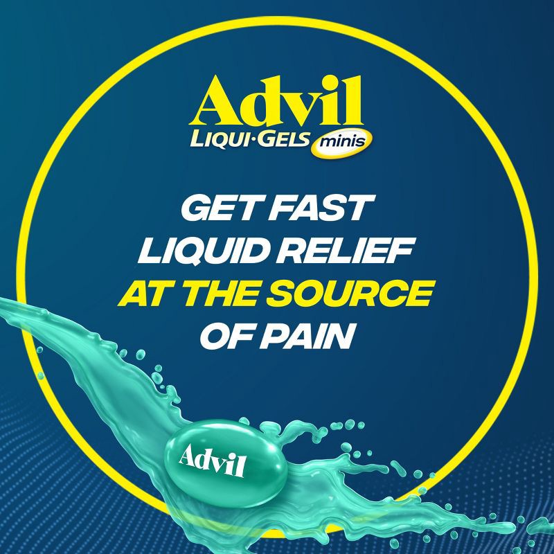 slide 9 of 16, Advil Pain Reliever/Fever Reducer Liqui-Gel Minis - Ibuprofen (NSAID) - 200ct, 200 ct