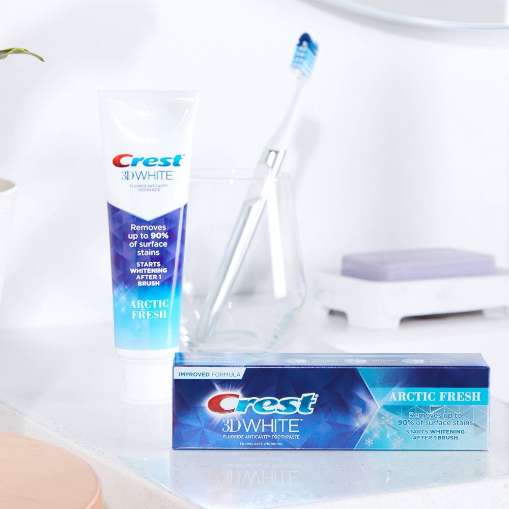 slide 3 of 6, Crest 3D White Arctic Fresh Teeth Whitening Toothpaste - 11.4oz/3pk, 11.4 oz