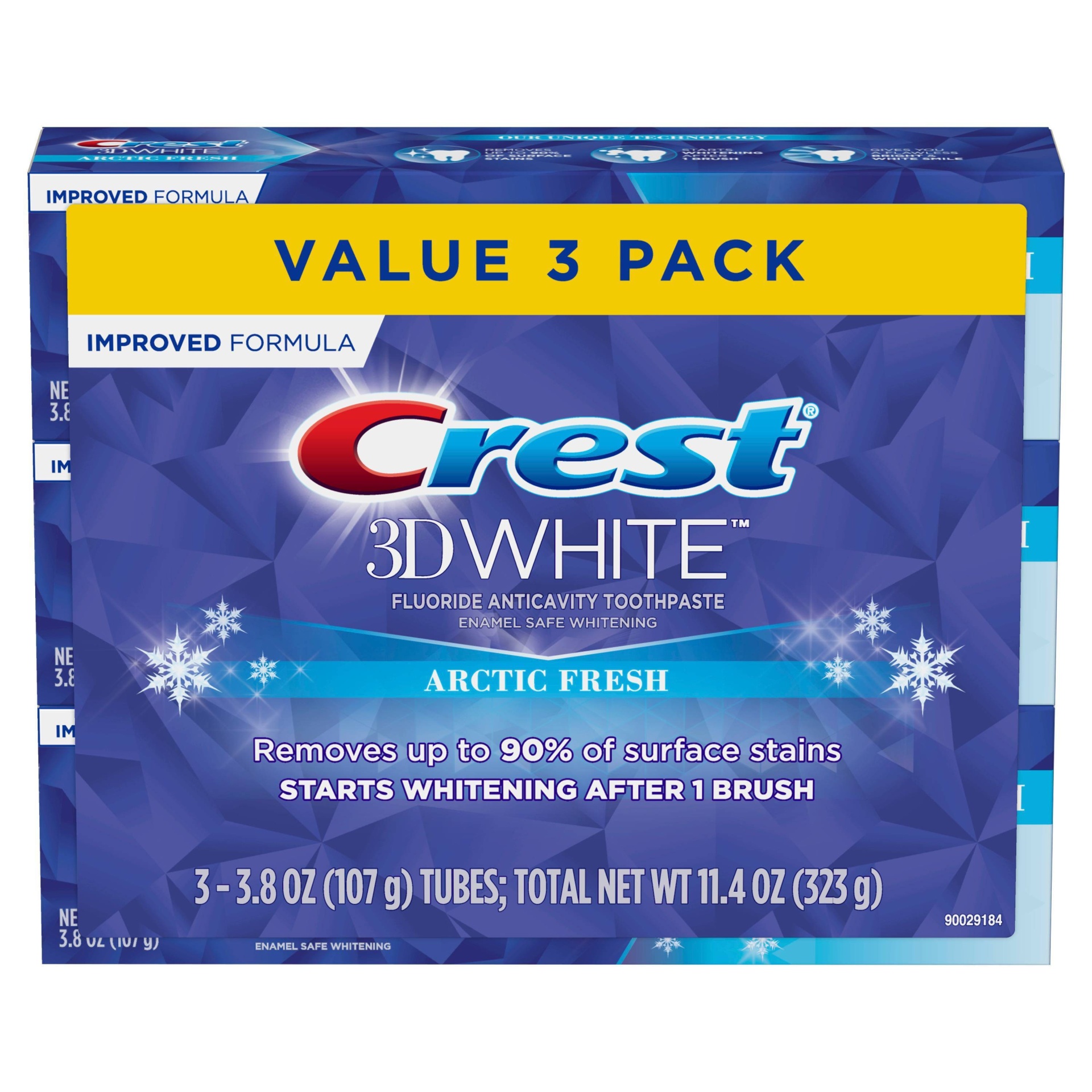 slide 1 of 6, Crest 3D White Arctic Fresh Teeth Whitening Toothpaste - 11.4oz/3pk, 11.4 oz