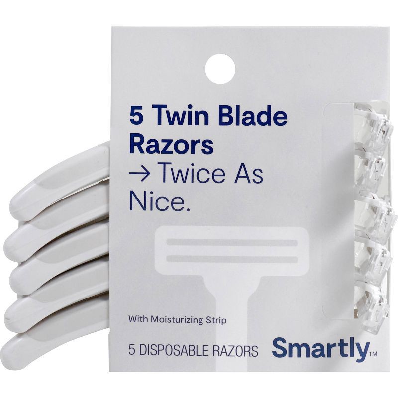 slide 1 of 7, Twin Blade Razors - 5ct - Smartly™, 5 ct
