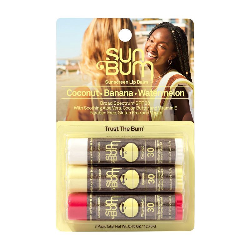 slide 1 of 8, Sun Bum Lip Balm - SPF 30 - 3ct/0.45 fl oz, 3 ct