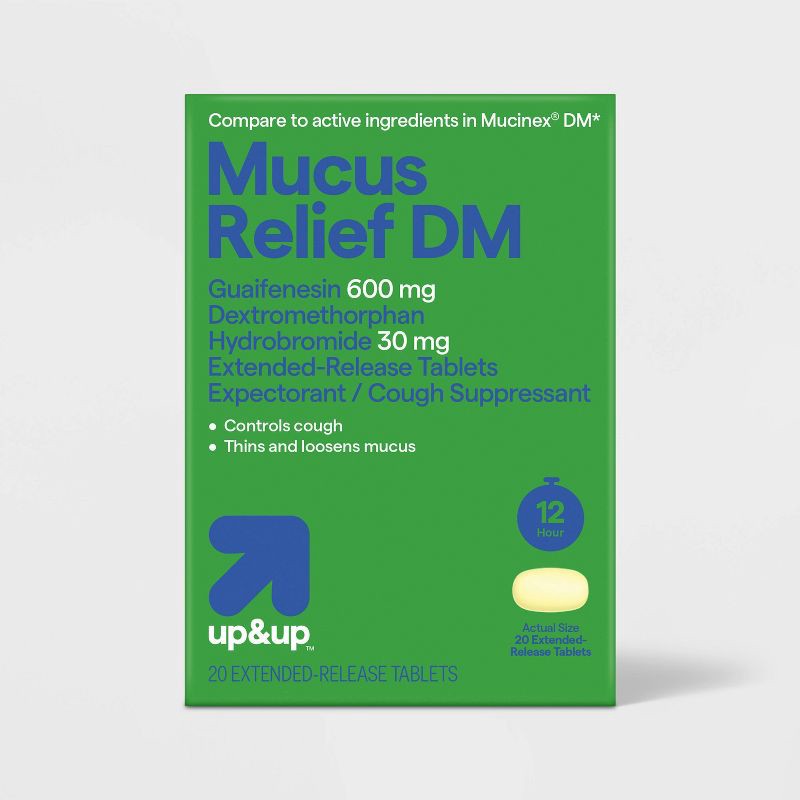 slide 1 of 4, Mucus Relief DM Extended Release Tablets - 20ct - up&up™, 20 ct